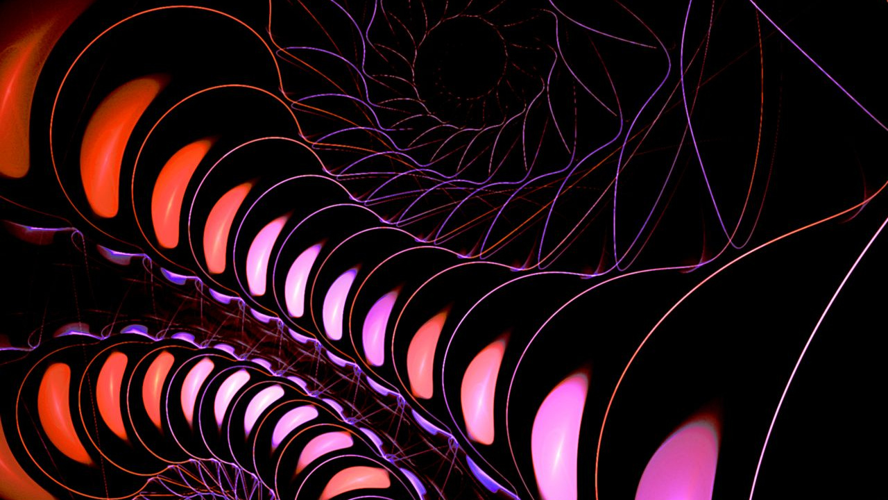 Обои фрактальное искусство, узор, пурпур, розовый, графический дизайн в разрешении 1280x720