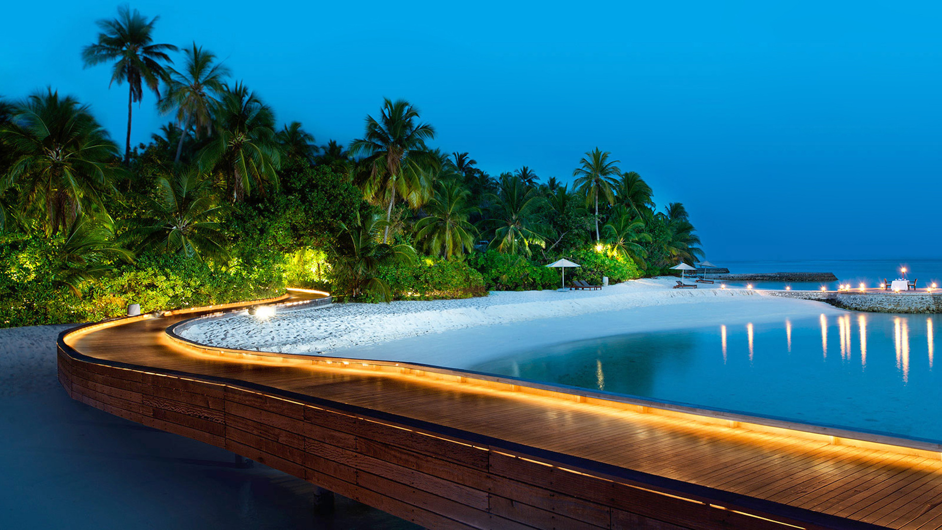 Обои Велиганду, Остров Фесду, пляж, Остров, прибежище в разрешении 1920x1080