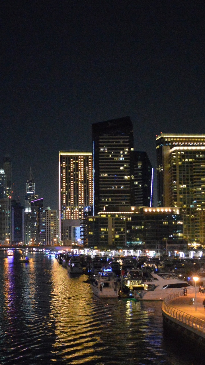 Обои Бурдж Халифа, небоскреб, Новый год, городской пейзаж, город в разрешении 720x1280