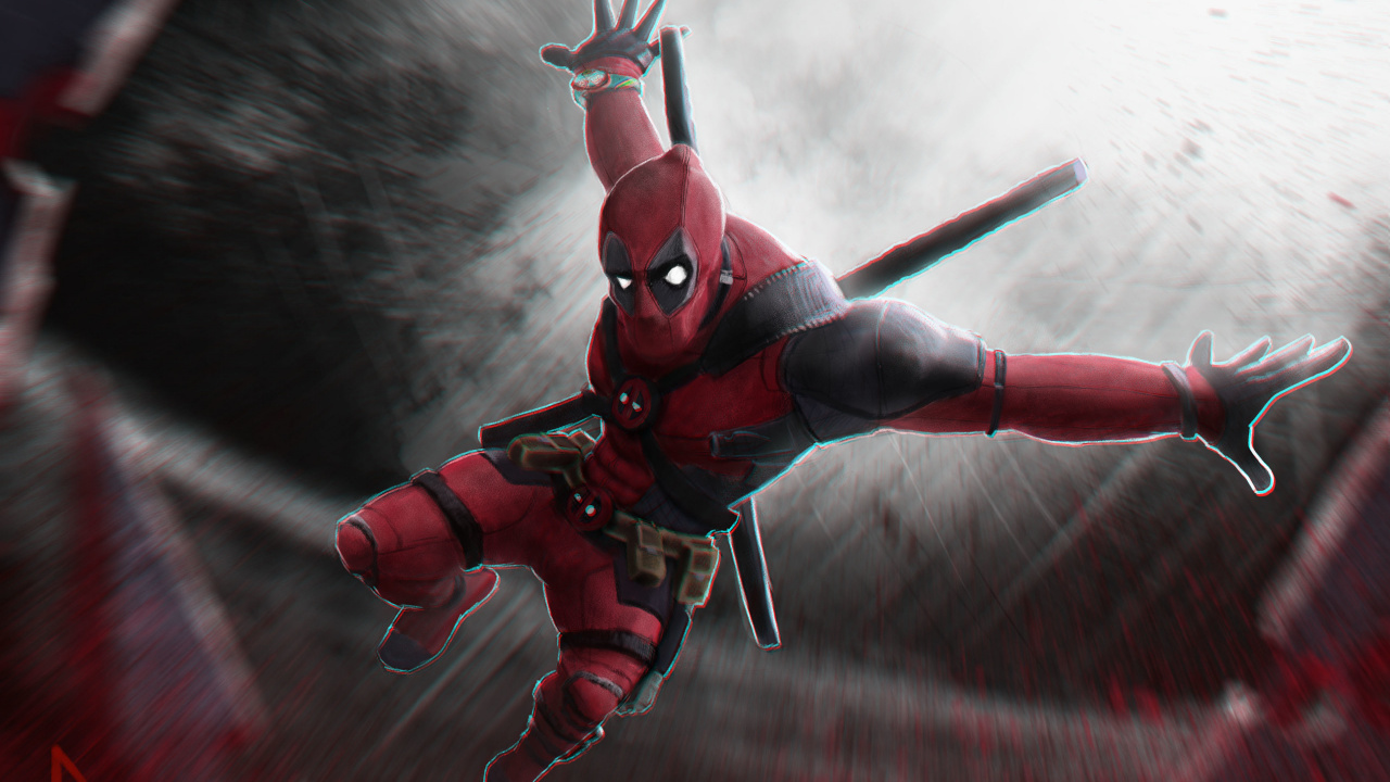 Обои дэдпул, арт, супергерой, Дэдпул Гэндзи, вымышленный персонаж в разрешении 1280x720
