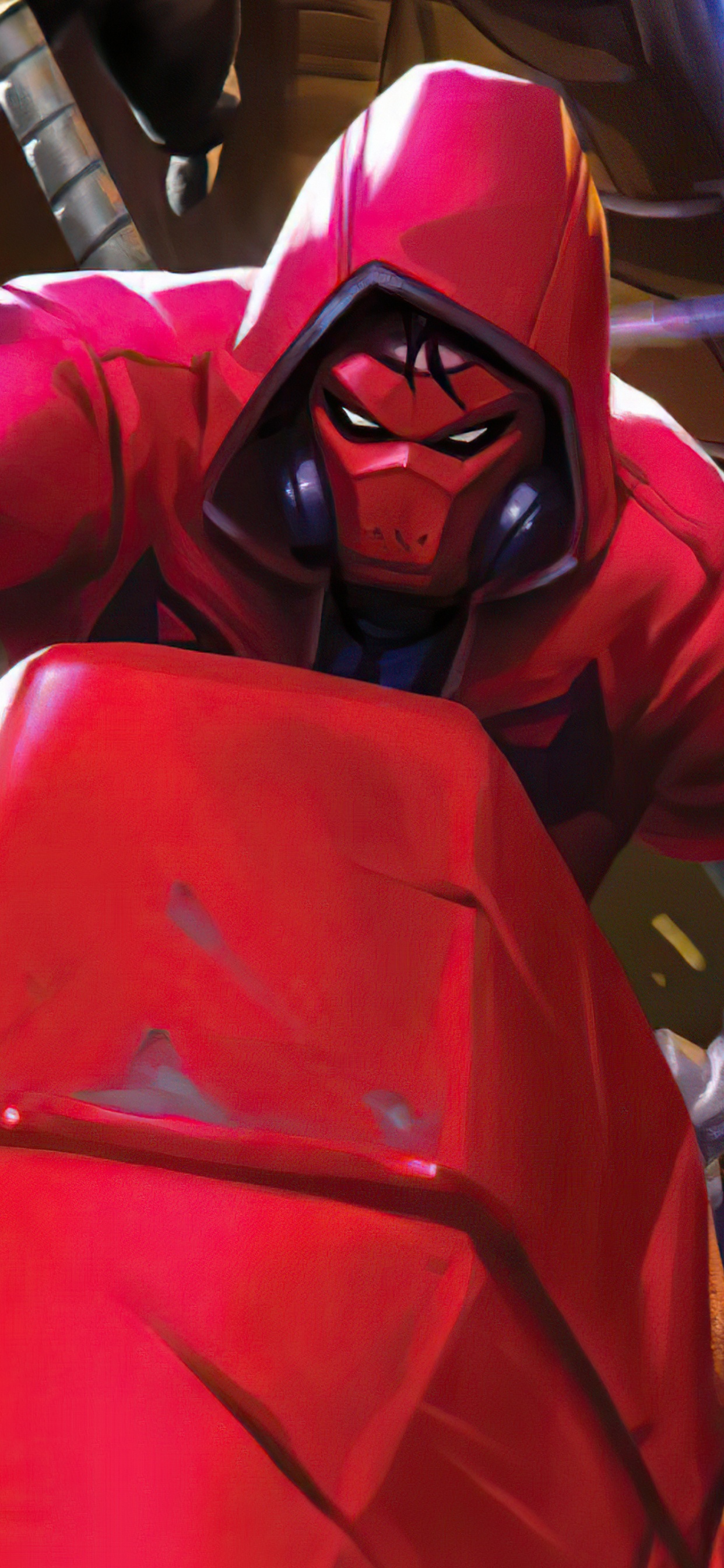 Обои Redhood Nightwing Chase в разрешении 1242x2688