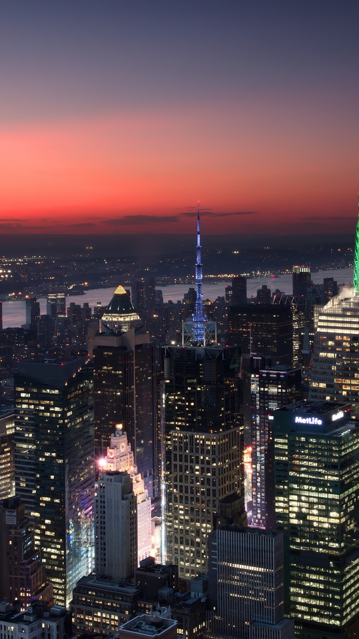 Обои Нью-Йорк, небоскреб, городской пейзаж, город, городской район в разрешении 720x1280