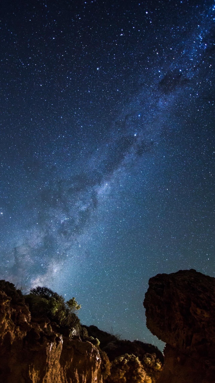 Обои Млечный Путь, звезда, Астрономия, Галактика, атмосфера в разрешении 720x1280