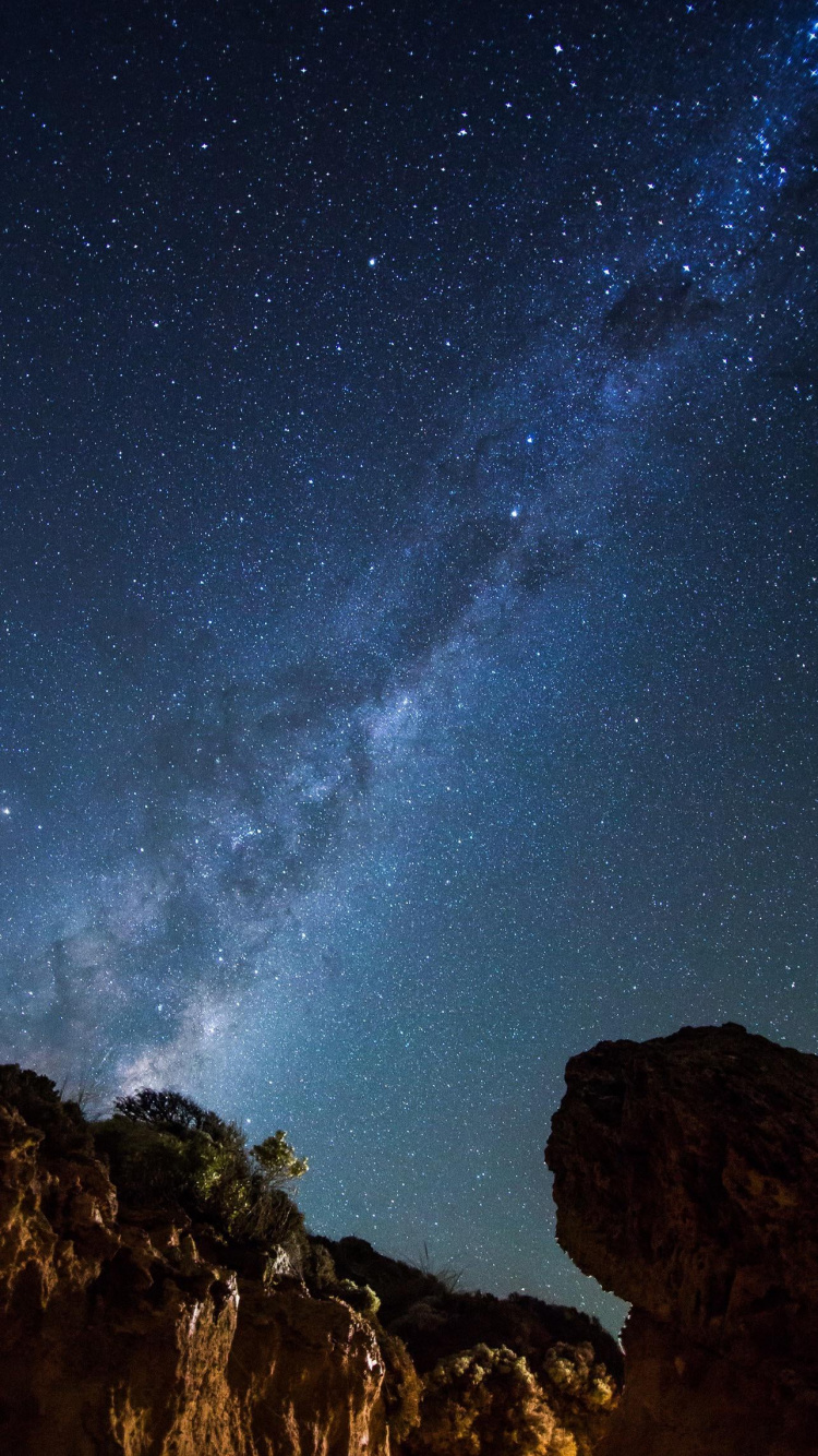 Обои Млечный Путь, звезда, Астрономия, Галактика, атмосфера в разрешении 750x1334