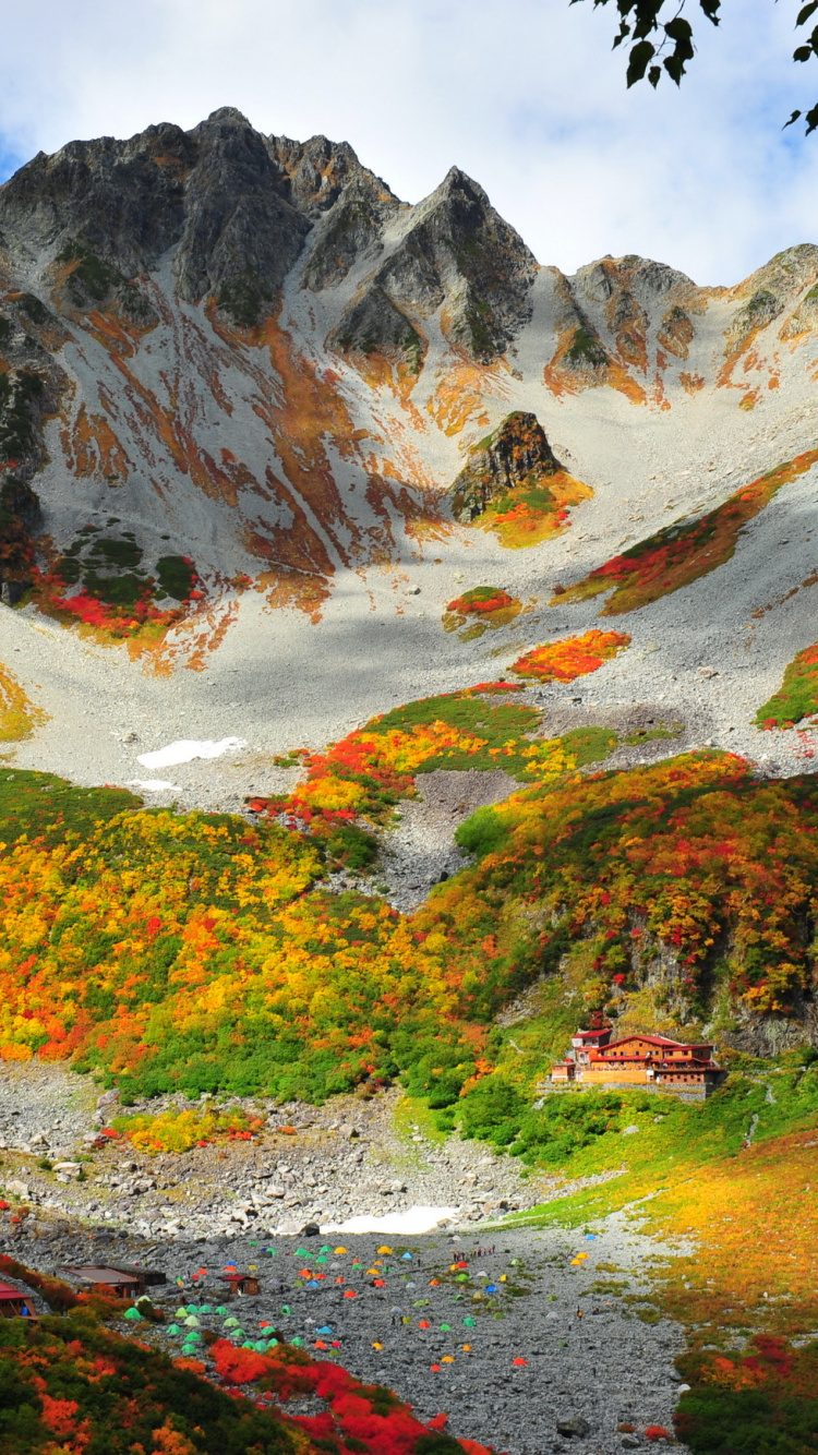 Обои крепление karasawa, гора, природа, пейзажи гор, пейзаж в разрешении 750x1334