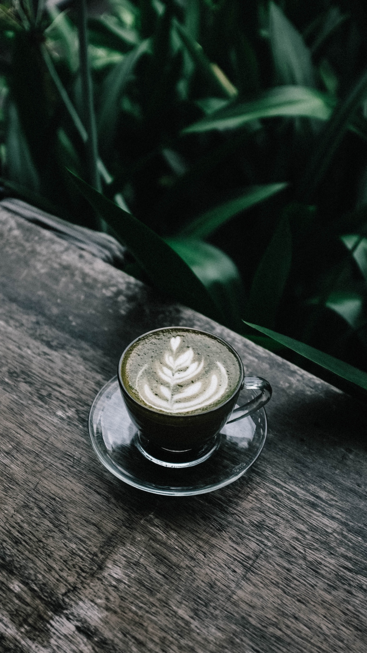 Обои кофе, кофеин, латте, напиток, плоские белые в разрешении 750x1334