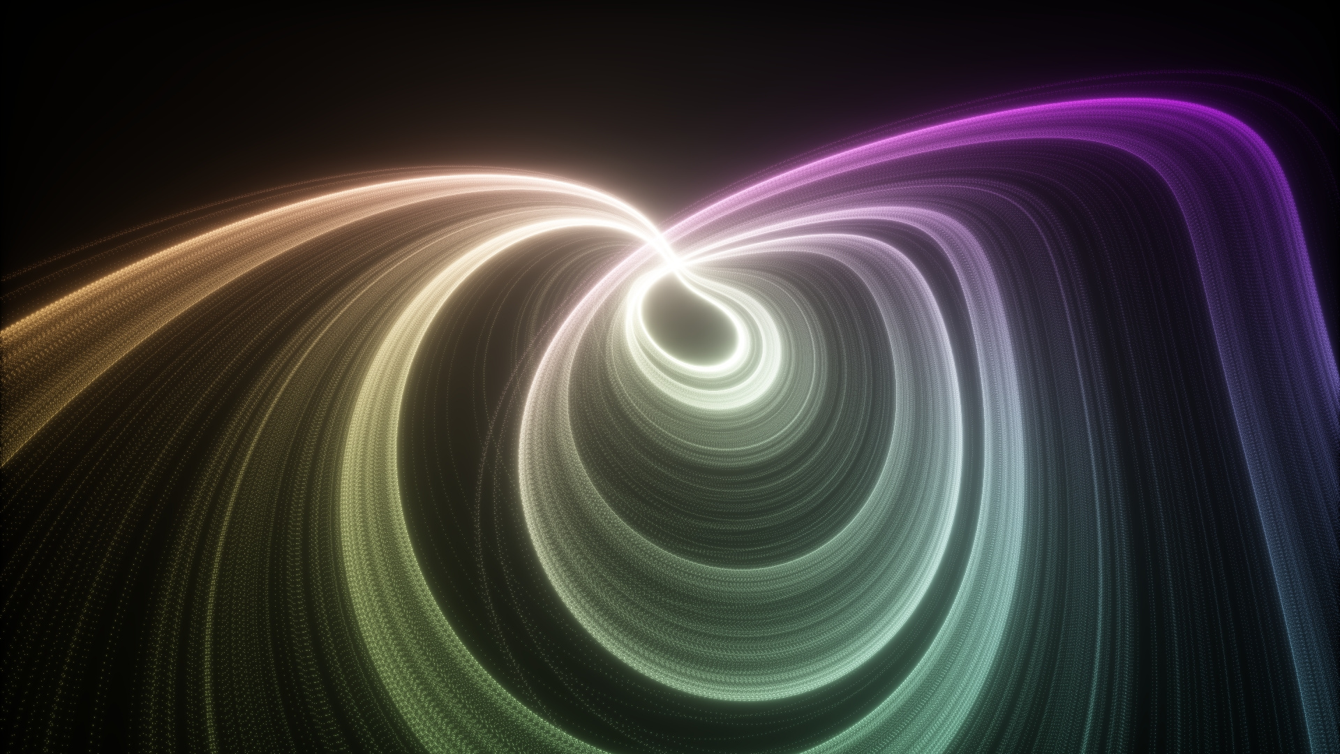 Обои фрактальное искусство, свет, вихрь, круг, узор в разрешении 1920x1080