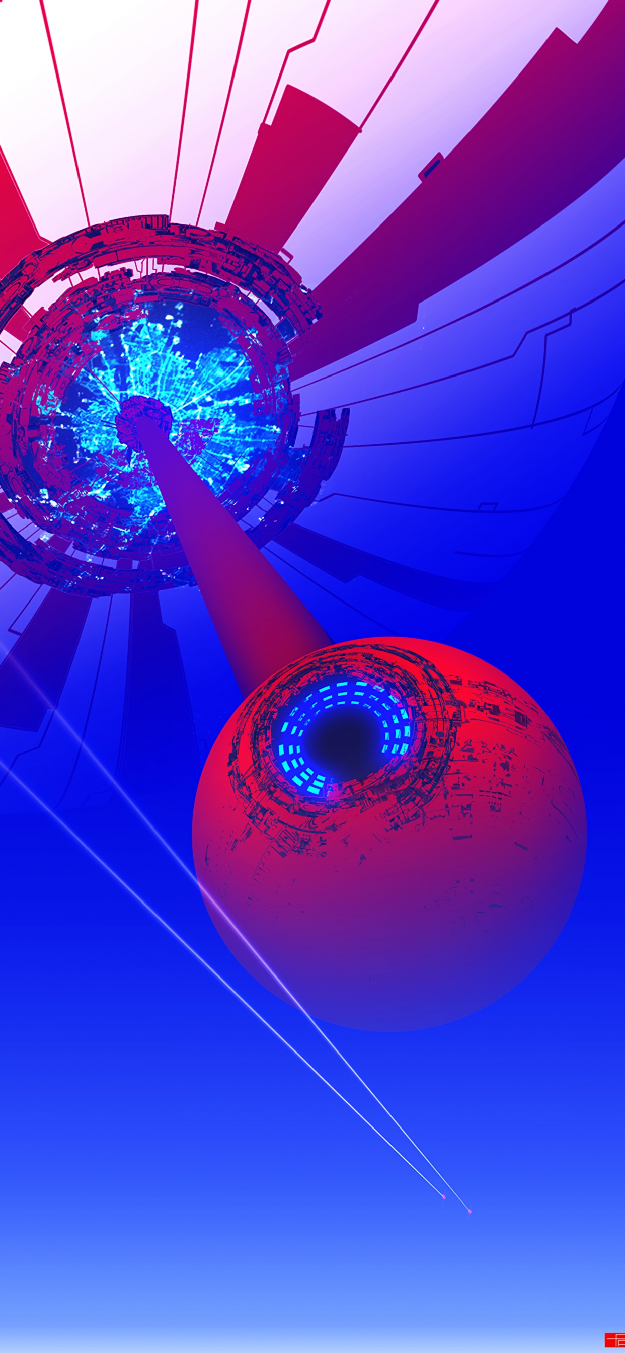 Обои иллюстрация, графический дизайн, Научная фантастика, синий, вода в разрешении 1242x2688