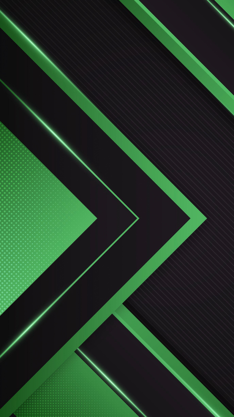 Обои зеленый, прямоугольник, треугольник, материальное свойство, параллель в разрешении 750x1334