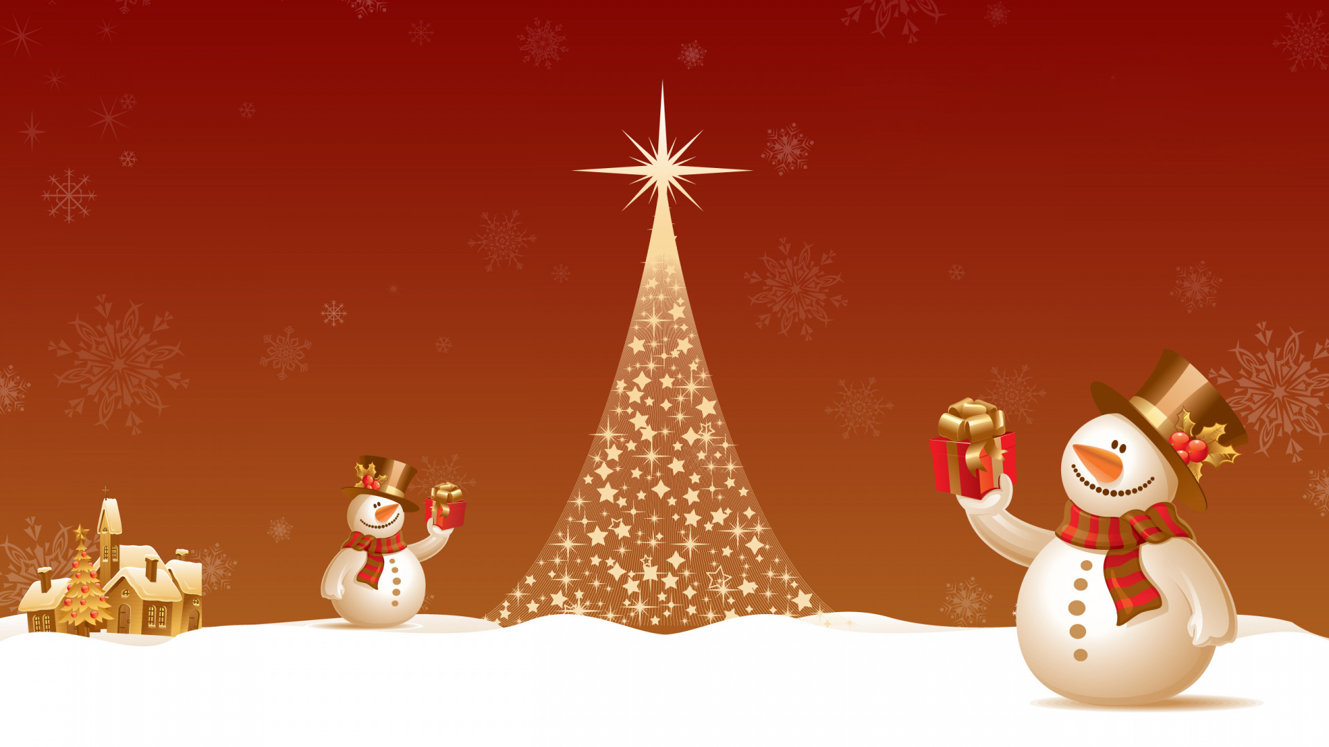 Обои Рождественский день, Новый год, Рождество, елка, Рождественские украшения в разрешении 1920x1080