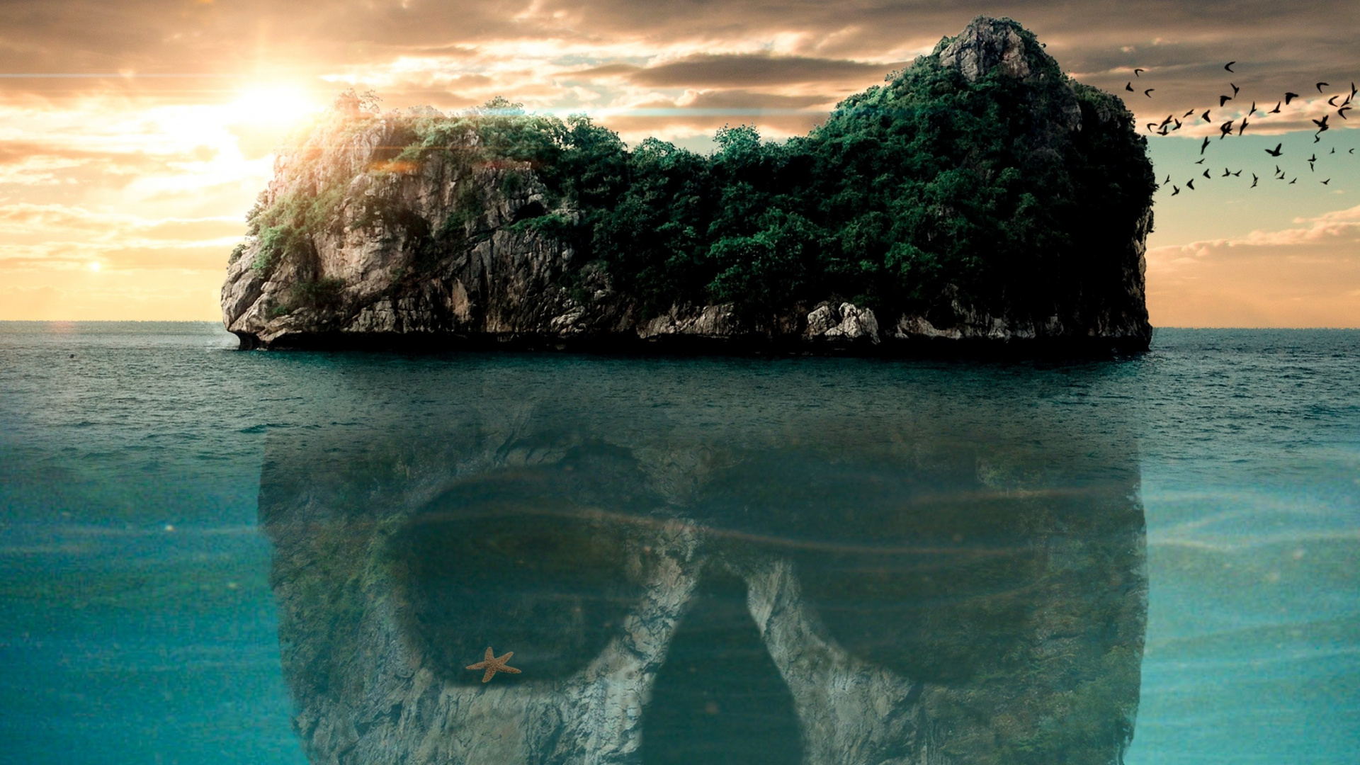 Обои природа, вода, синий, океан, море в разрешении 1920x1080