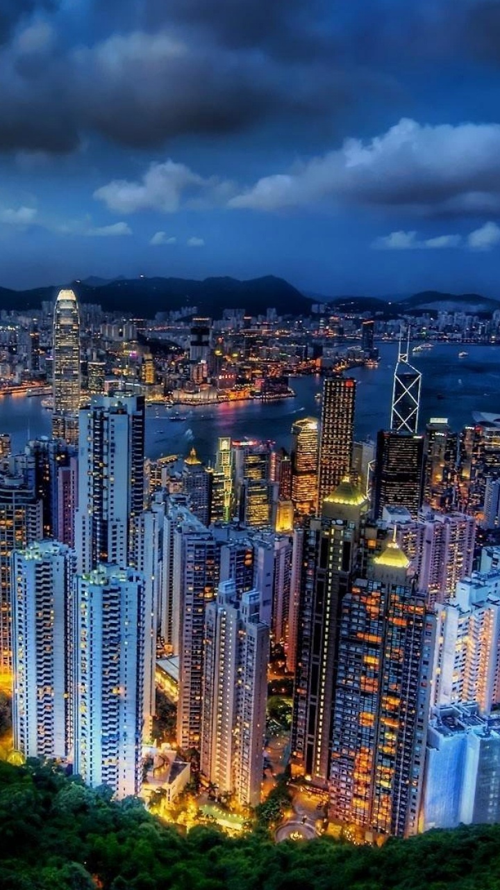 Обои городской пейзаж, город, метрополия, городской район, линия горизонта в разрешении 720x1280