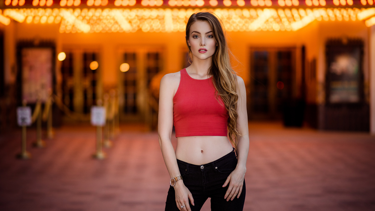 Обои джинсы, фэшн, красота, розовый, желтый в разрешении 1280x720