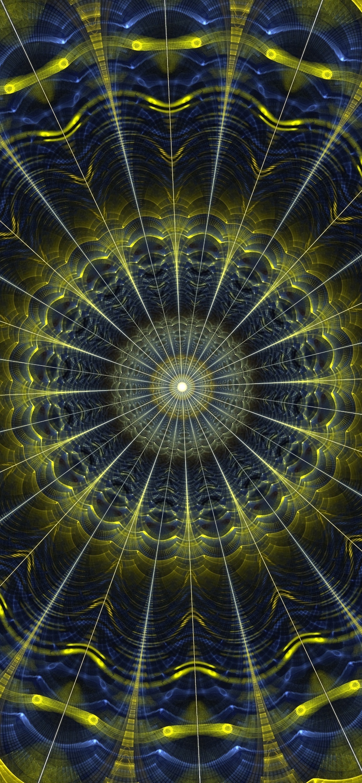 Обои мандал, фрактальное искусство, психоделическое искусство, симметрия, арт в разрешении 1242x2688