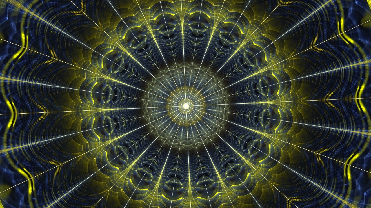 Обои мандал, фрактальное искусство, психоделическое искусство, симметрия, арт в разрешении 1280x720