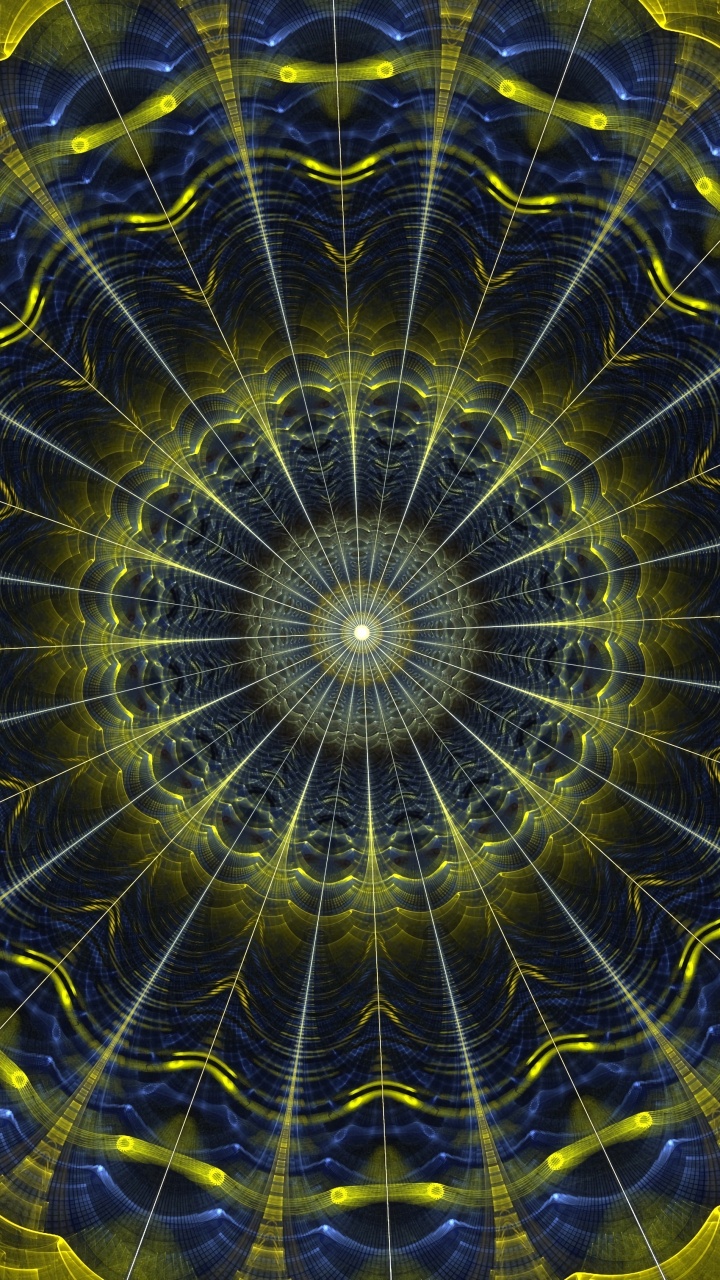 Обои мандал, фрактальное искусство, психоделическое искусство, симметрия, арт в разрешении 720x1280