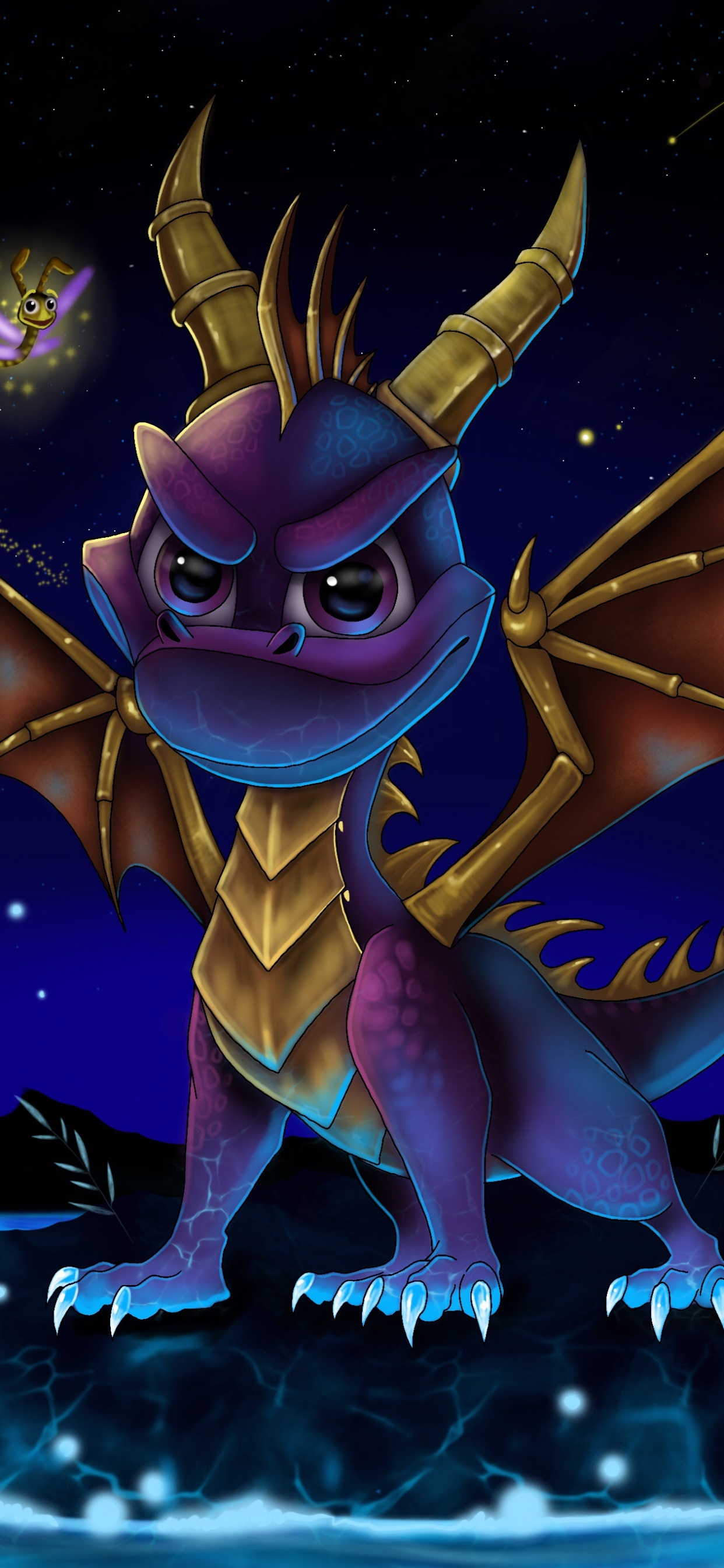 Обои иллюстрация, дракон, мультфильм, мультик, арт в разрешении 1242x2688