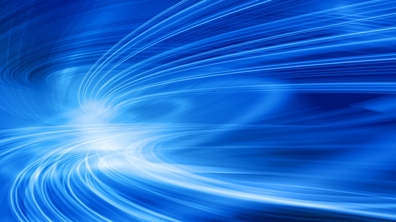 Обои синий, электрик, волна, лазурный, линия в разрешении 1366x768