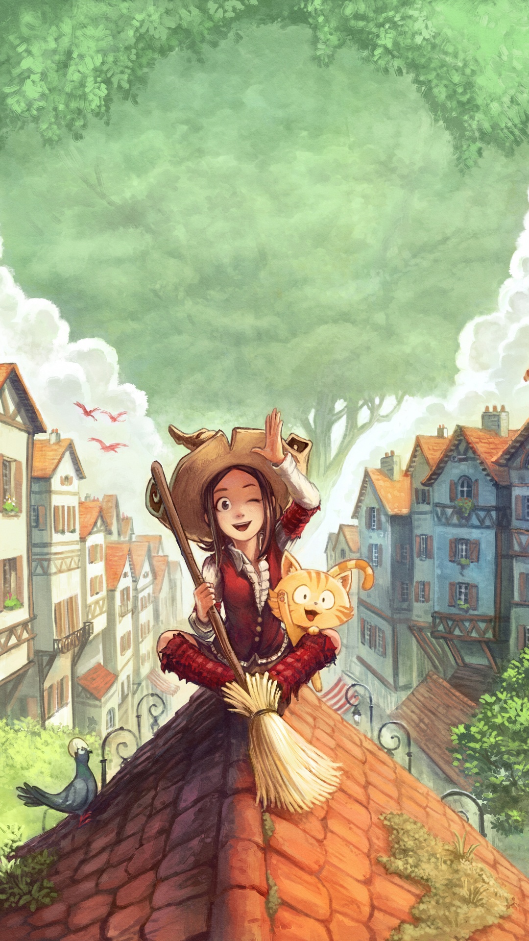 Обои Дэвид revoy искусства, PepperCarrot, арт, артист, живопись в разрешении 1080x1920