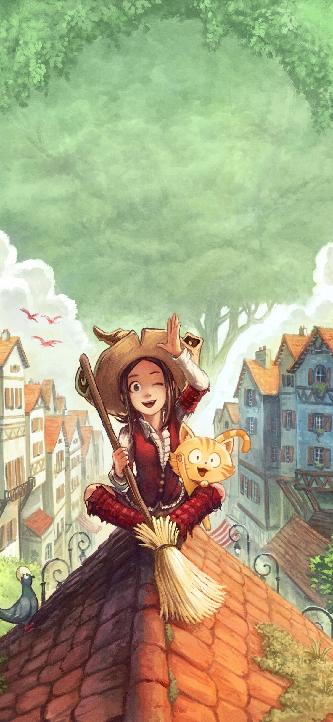 Обои Дэвид revoy искусства, PepperCarrot, арт, артист, живопись в разрешении 1125x2436