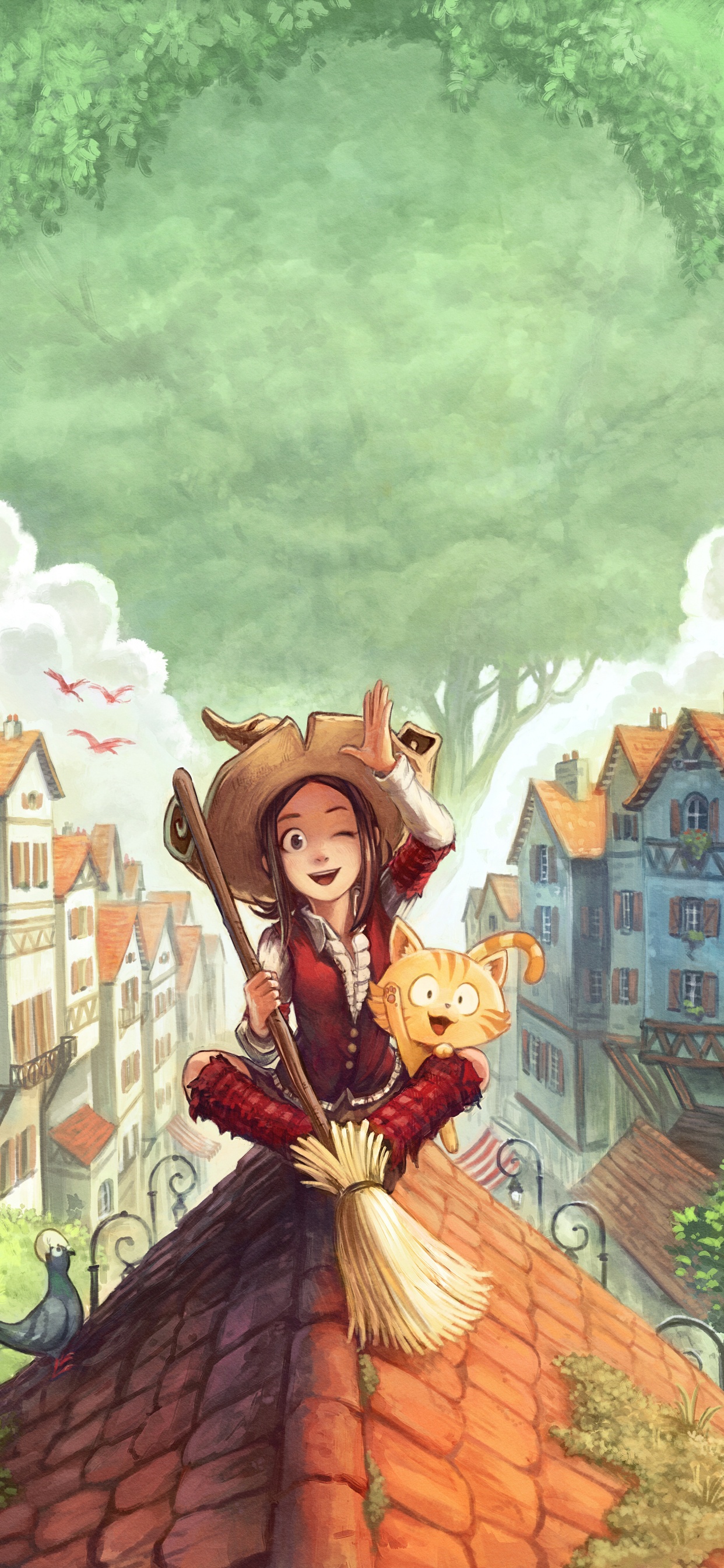 Обои Дэвид revoy искусства, PepperCarrot, арт, артист, живопись в разрешении 1242x2688