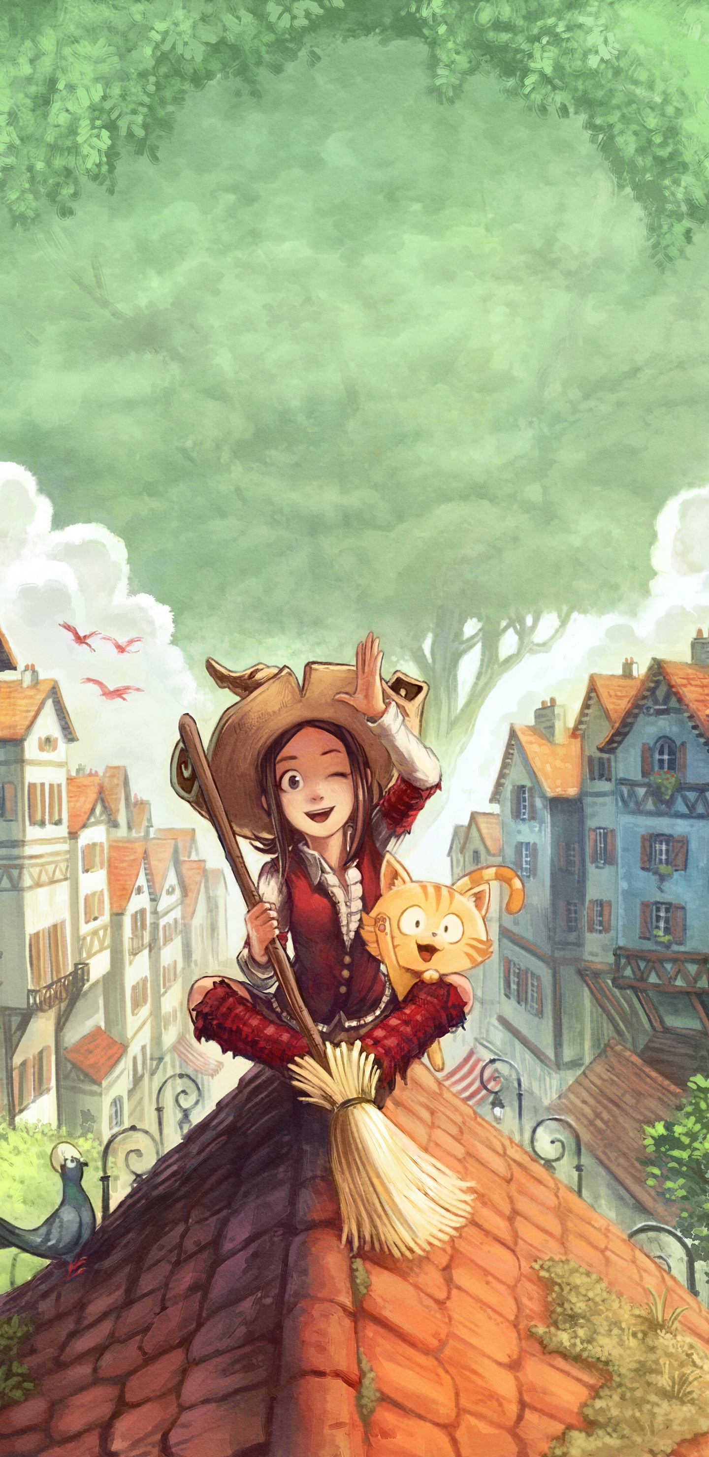 Обои Дэвид revoy искусства, PepperCarrot, арт, артист, живопись в разрешении 1440x2960