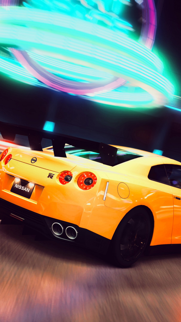 Обои желтый, Ниссан Титан, Ниссан скайлайн гтр, авто, спортивный автомобиль в разрешении 750x1334