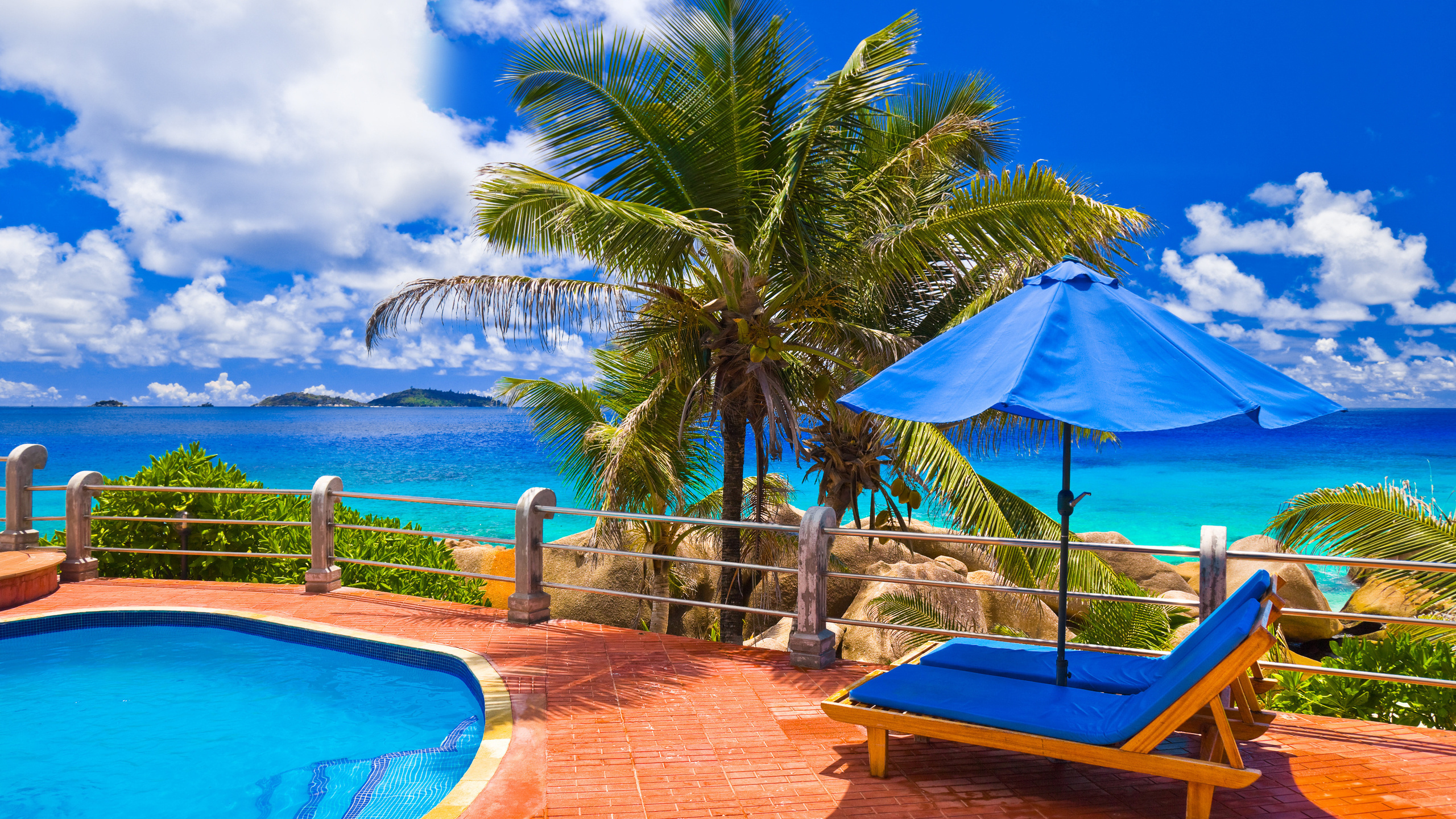 Обои лето, отпуск, тропическая зона, Карибский бассейн, свойство в разрешении 2560x1440