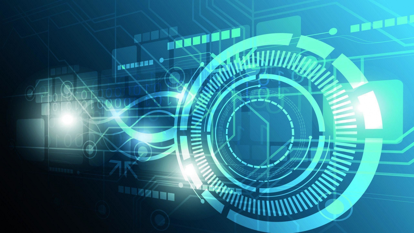 Обои технологии, круг, графика, графический дизайн, технология в разрешении 1366x768