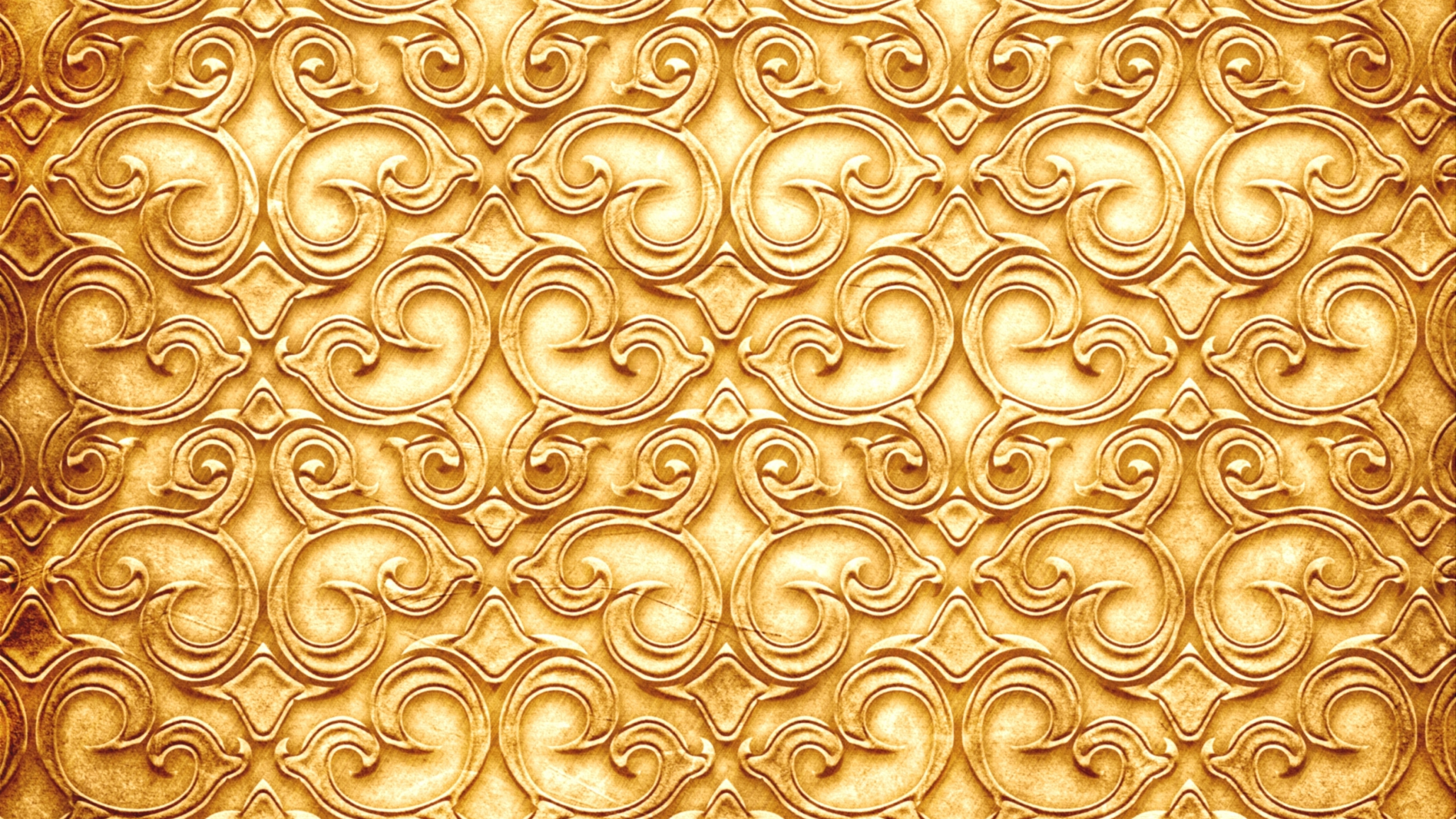 Обои цвет, золото, узор, желтый, дизайн в разрешении 2560x1440