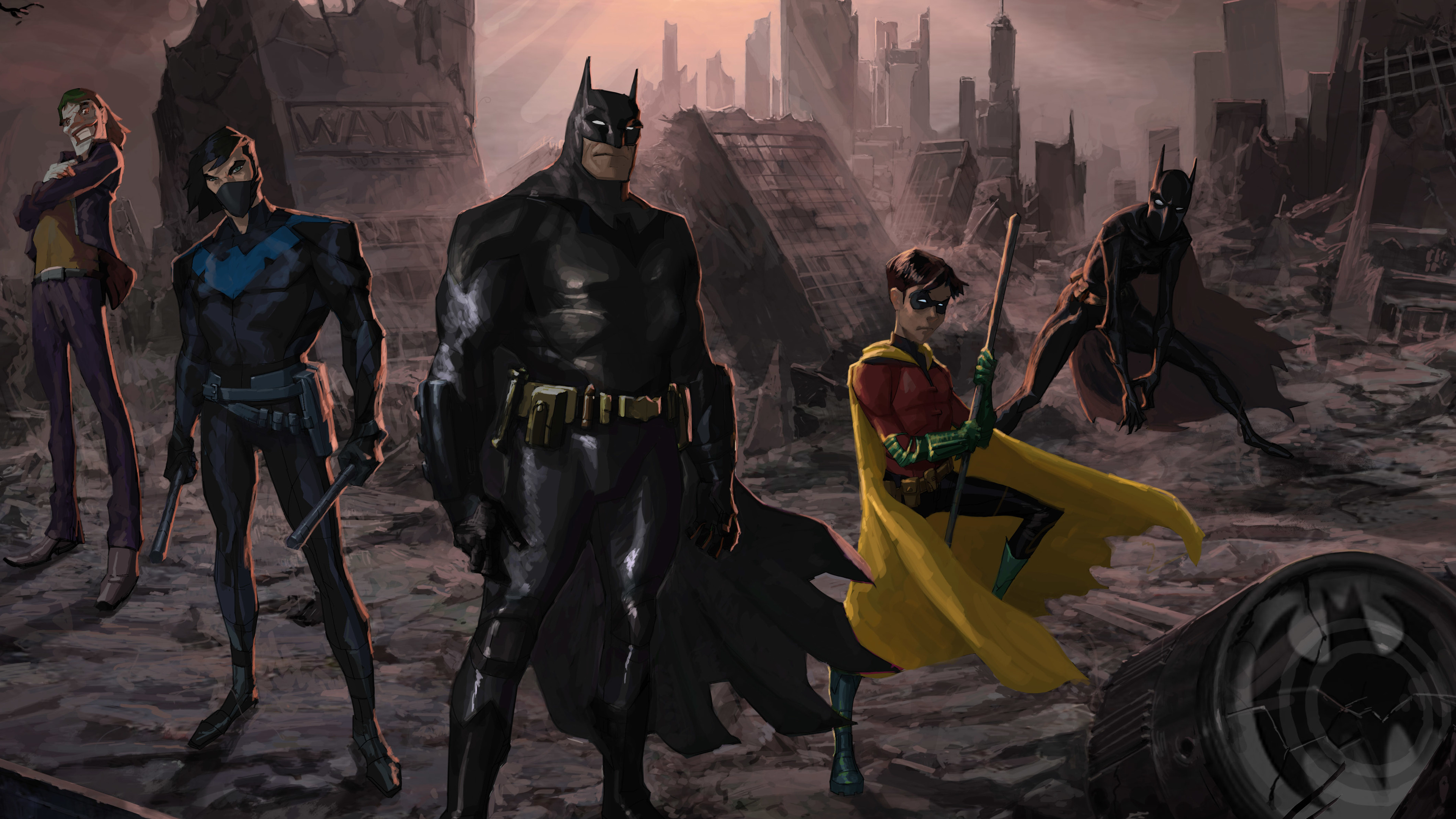 Обои Бэтмен, Дик Грейсон, супергерой, комиксы dc, комиксы в разрешении 3840x2160
