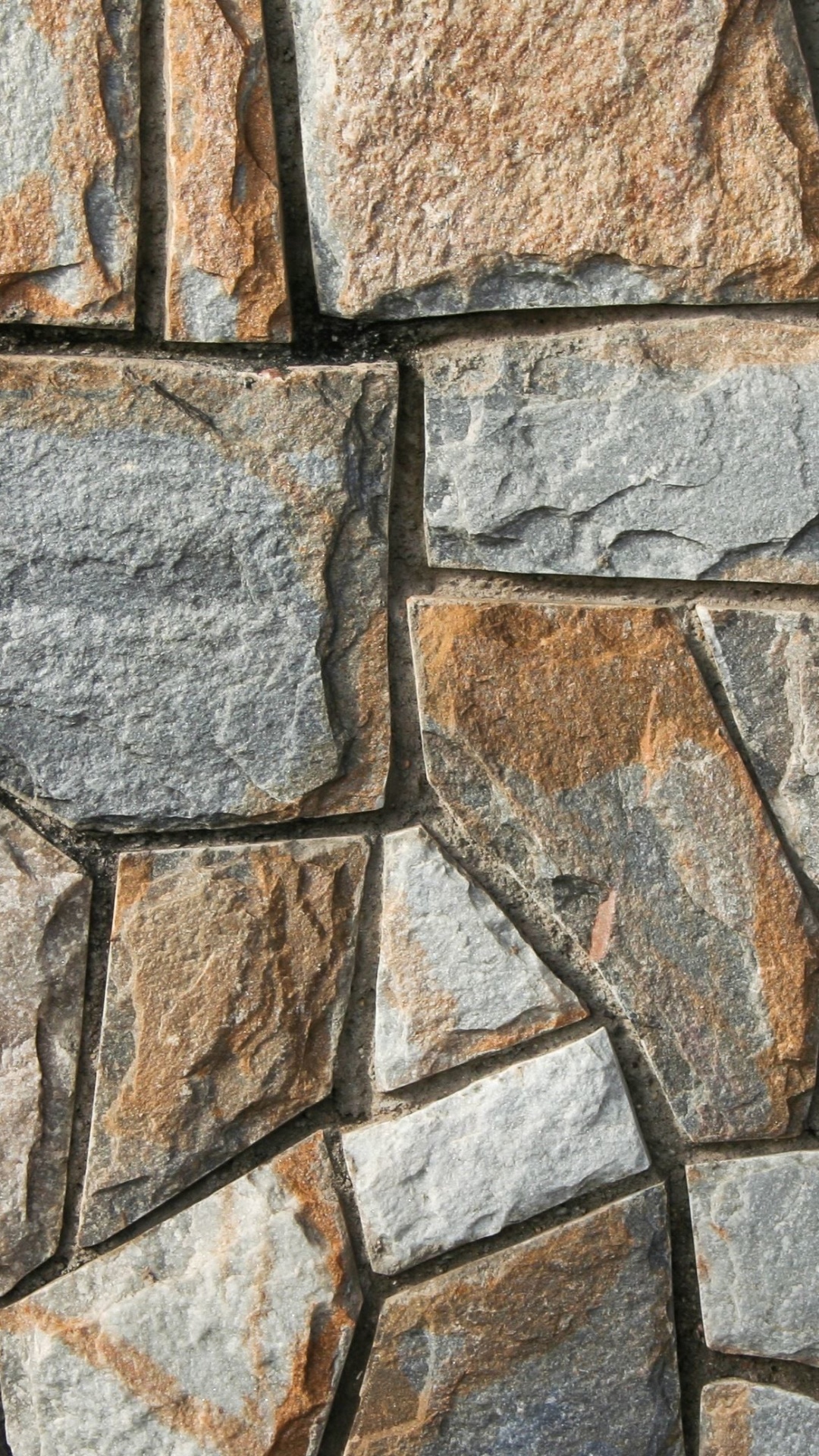 Обои кирпич, материал, стена, каменная стена, рок в разрешении 1080x1920