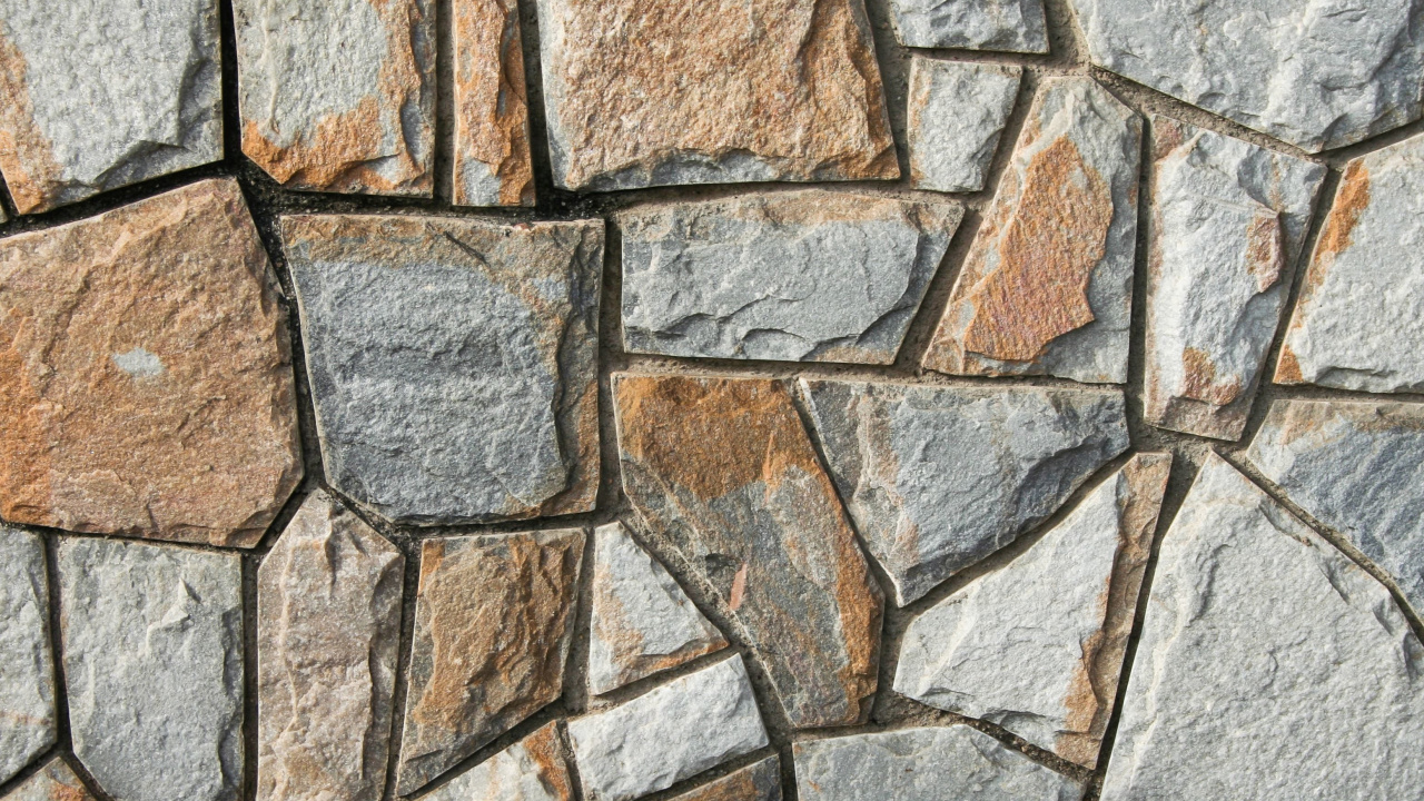 Обои кирпич, материал, стена, каменная стена, рок в разрешении 1280x720