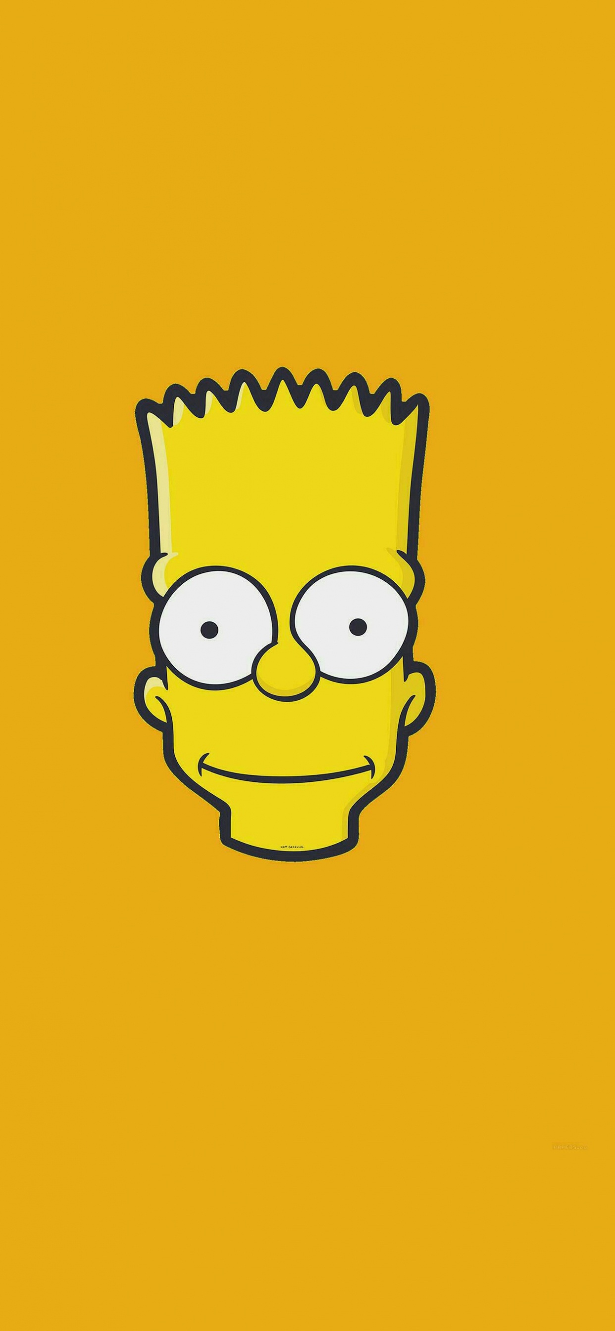 Обои мультфильм, Барт Симпсон, желтый, лого, икона в разрешении 1242x2688