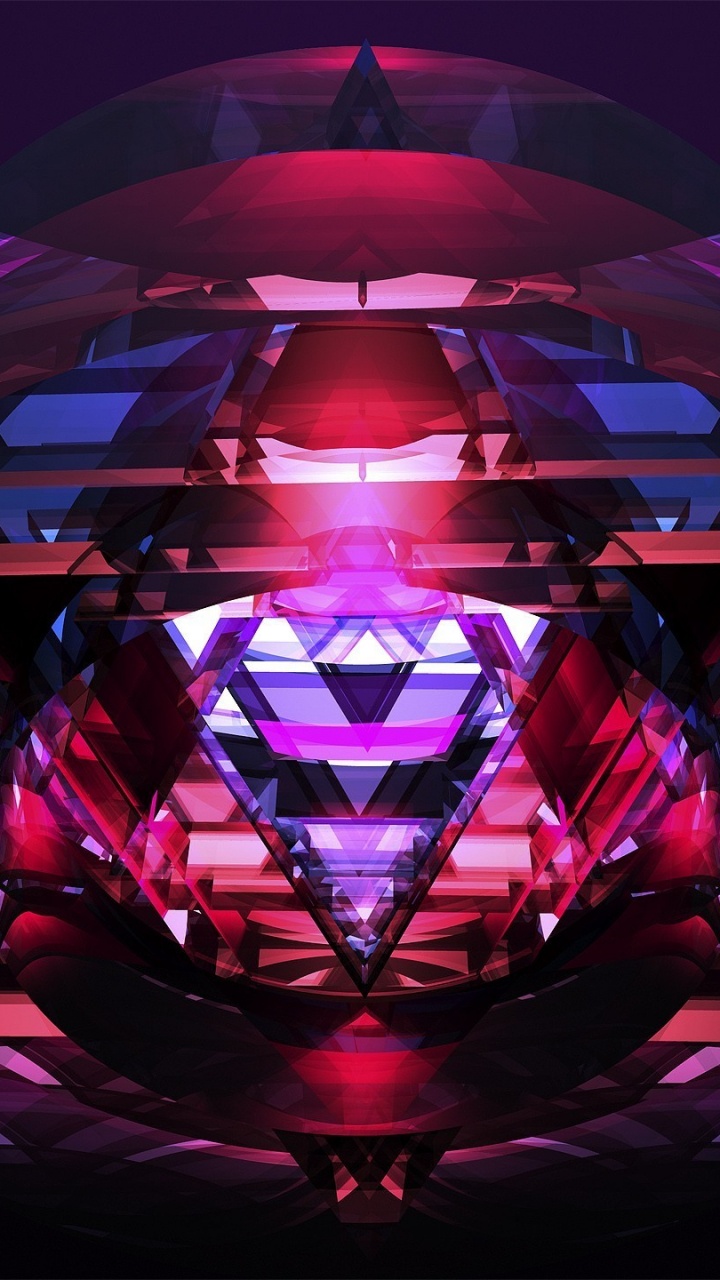 Обои пурпур, свет, освещение, пурпурный цвет, сфера в разрешении 720x1280