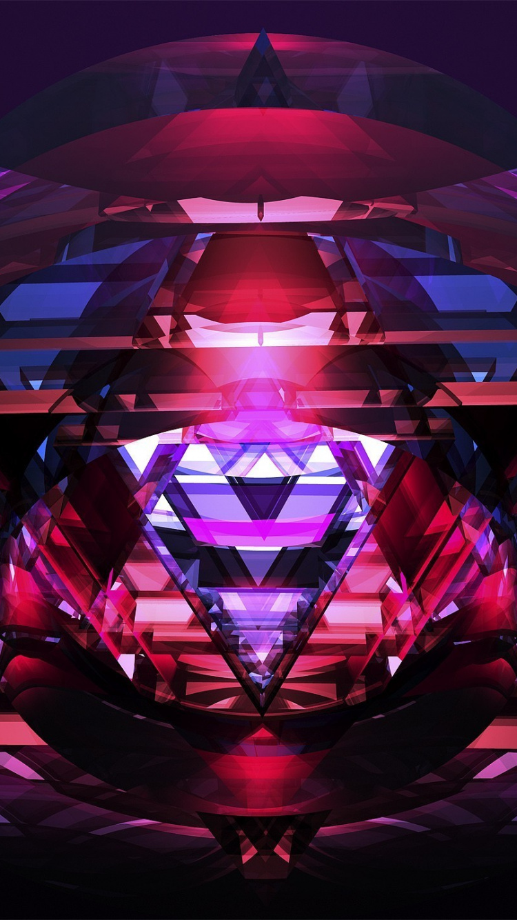 Обои пурпур, свет, освещение, пурпурный цвет, сфера в разрешении 750x1334