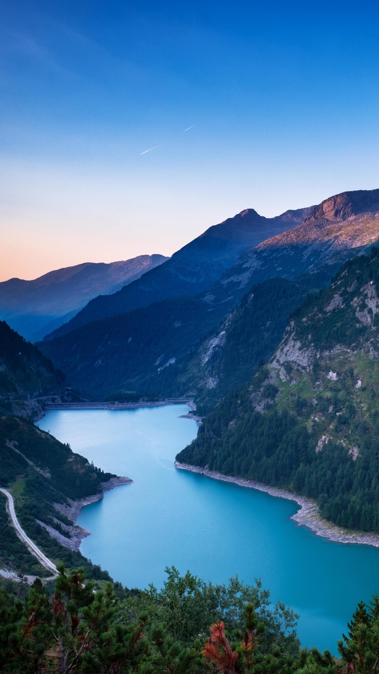 Обои гора, горный хребет, природа, Альпы, пейзаж в разрешении 1440x2560