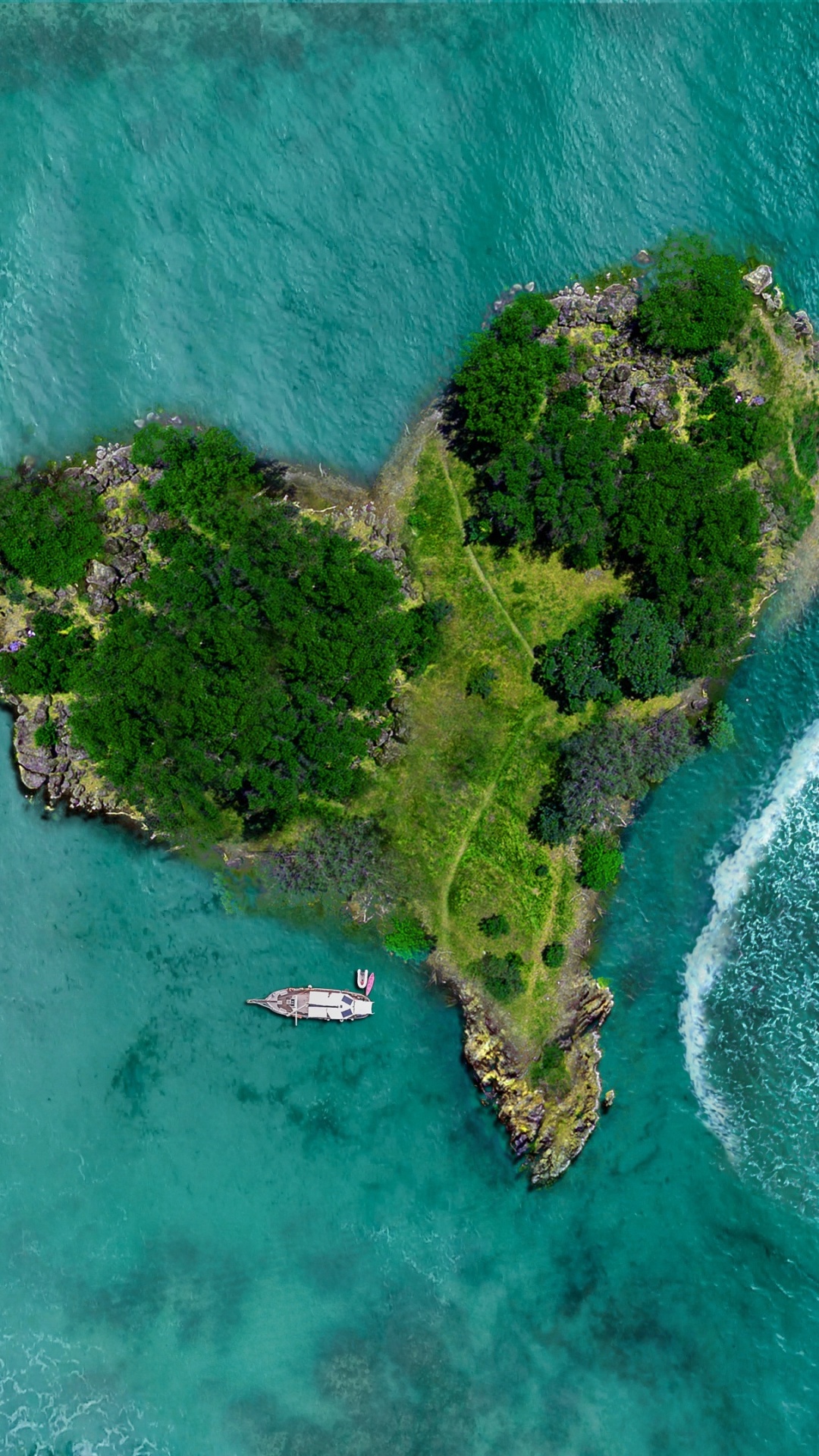 Обои Остров, море, прибрежные и океанические рельефы, побережье, мир в разрешении 1080x1920