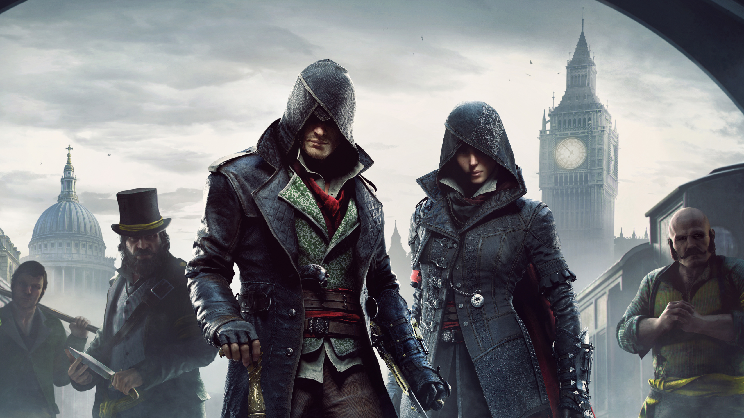 Обои assassins creed syndicate, ubisoft, компьютерная игра, фильм, assassins creed unity в разрешении 2560x1440