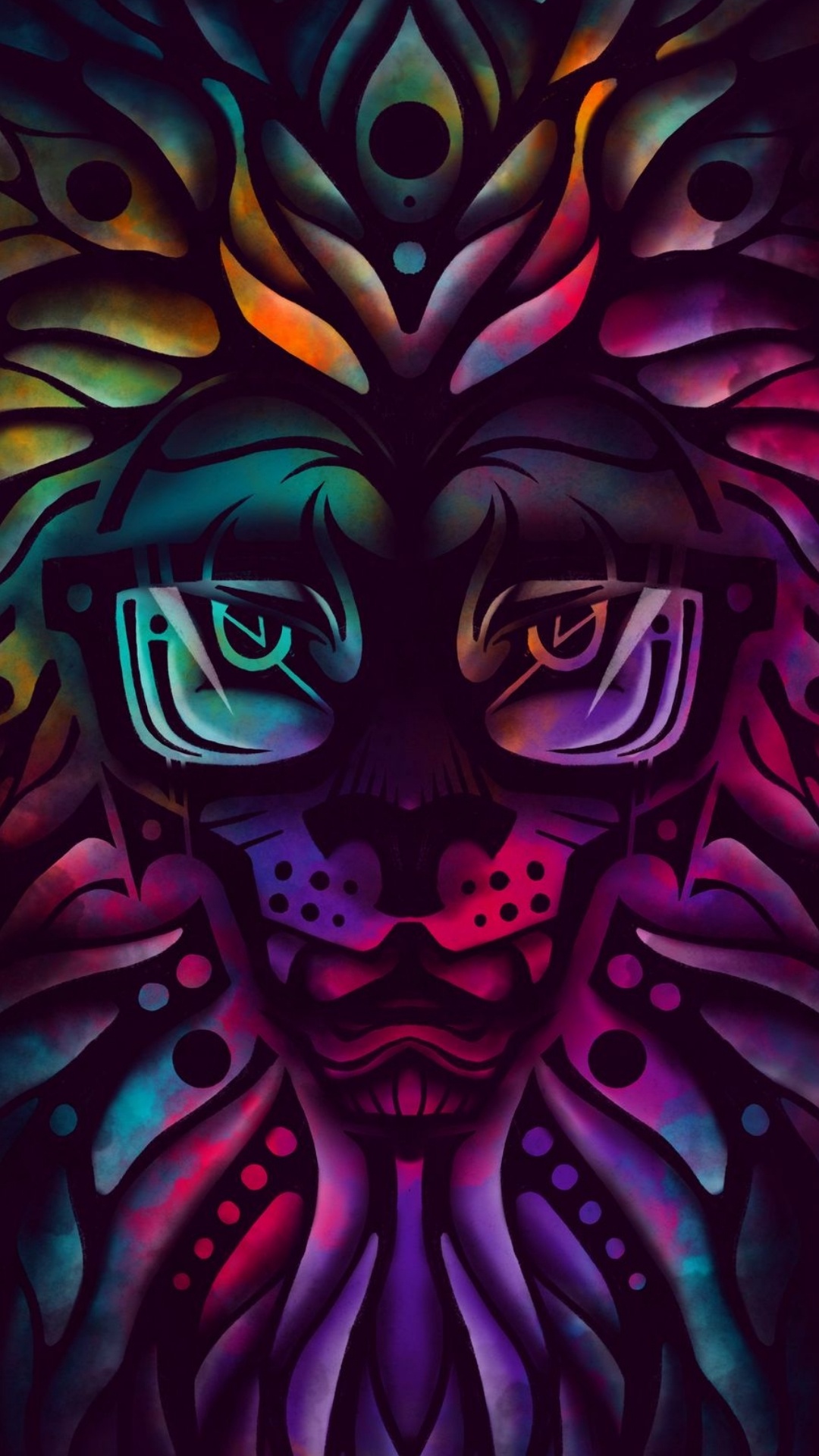 Обои психоделическое искусство, пурпур, живопись, арт, мультфильм в разрешении 1080x1920