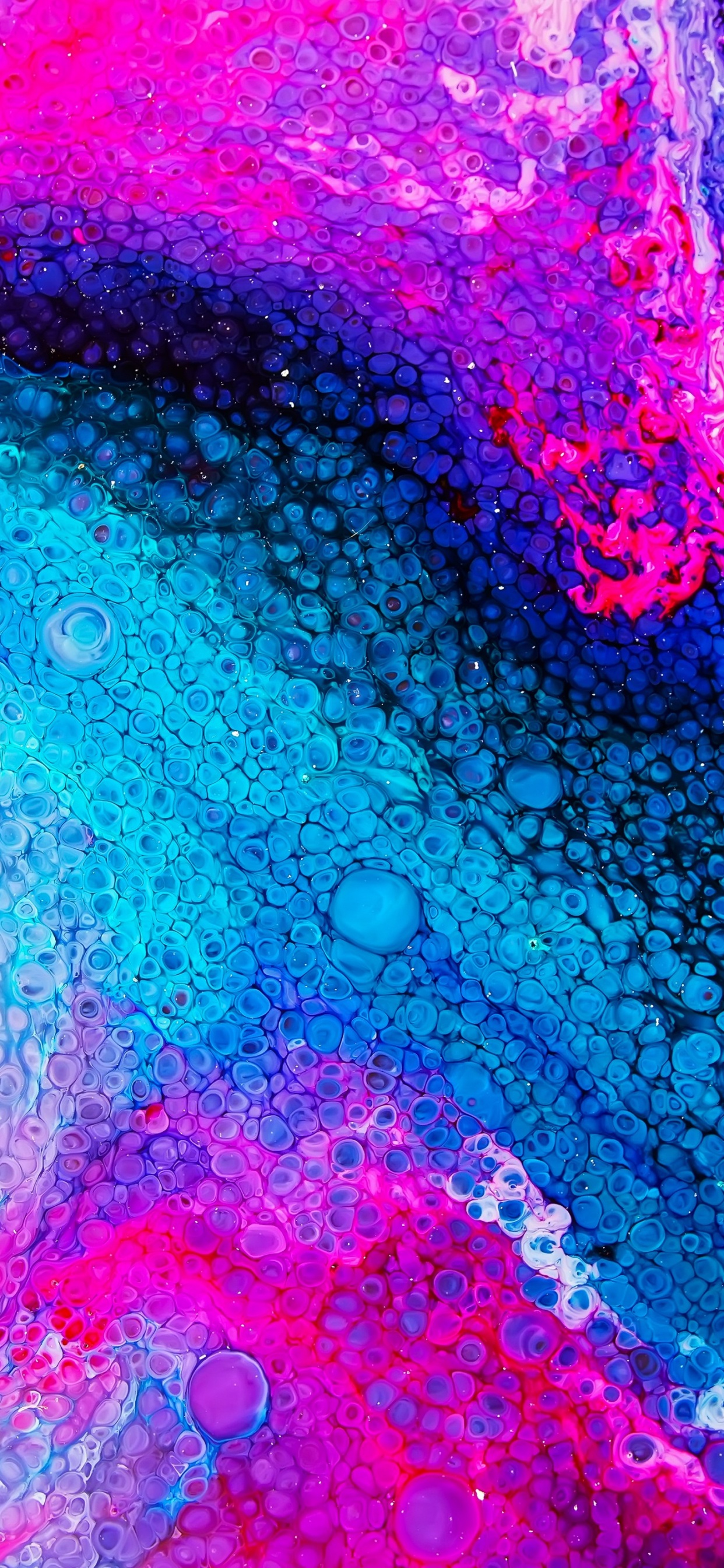 Обои вода, красочность, синий, лазурный, пурпур в разрешении 1242x2688