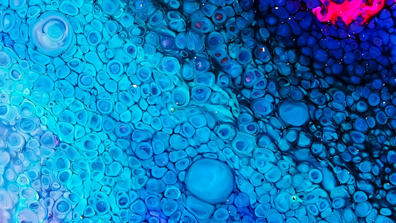 Обои вода, красочность, синий, лазурный, пурпур в разрешении 1366x768