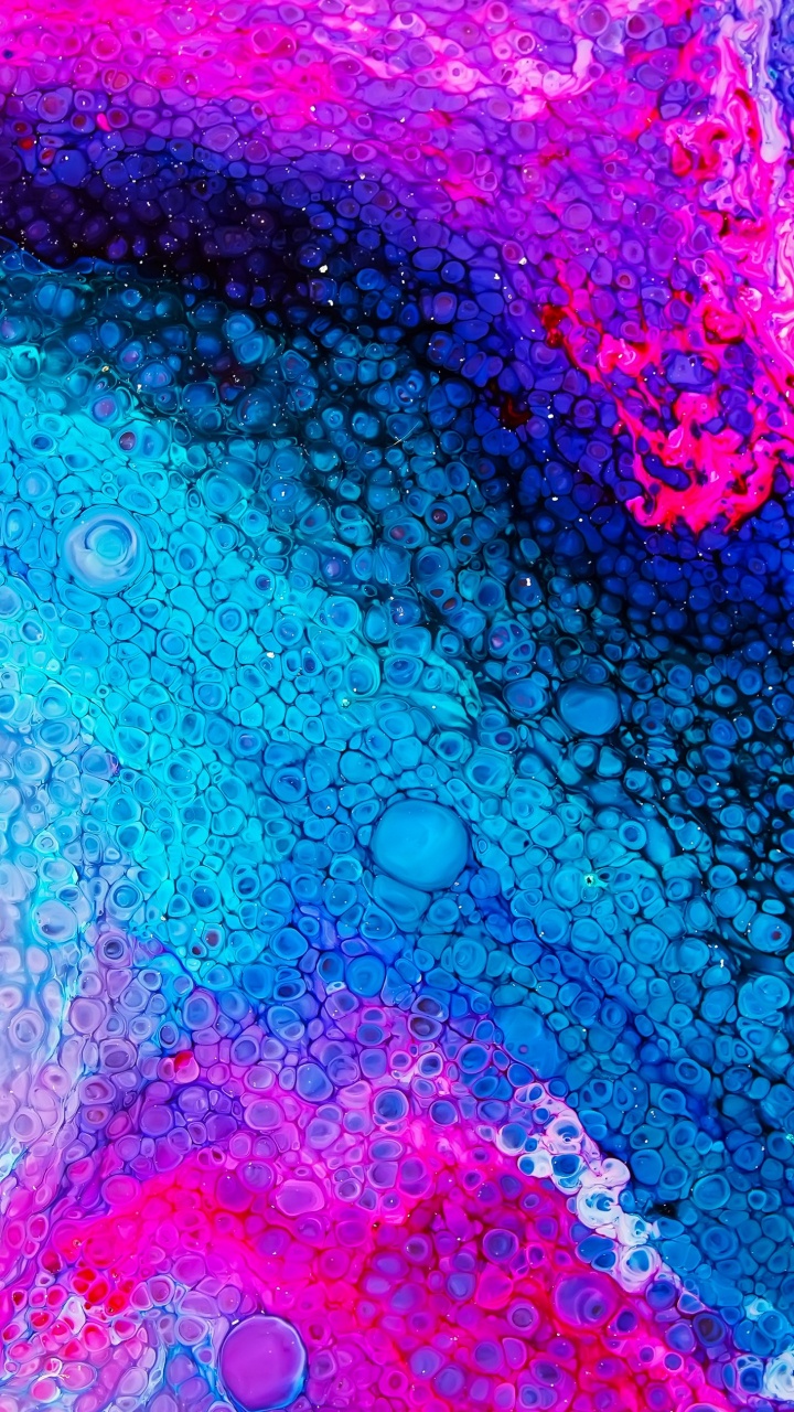 Обои вода, красочность, синий, лазурный, пурпур в разрешении 720x1280