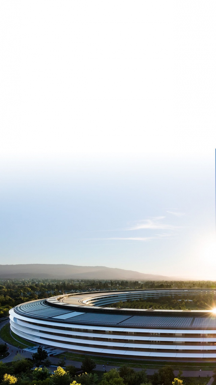 Обои Яблочный Парк, яблочный парк 2, яблоко, airpods pro, облако в разрешении 720x1280