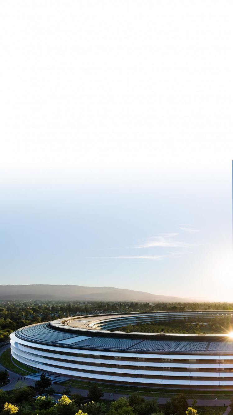 Обои Яблочный Парк, яблочный парк 2, яблоко, airpods pro, облако в разрешении 750x1334