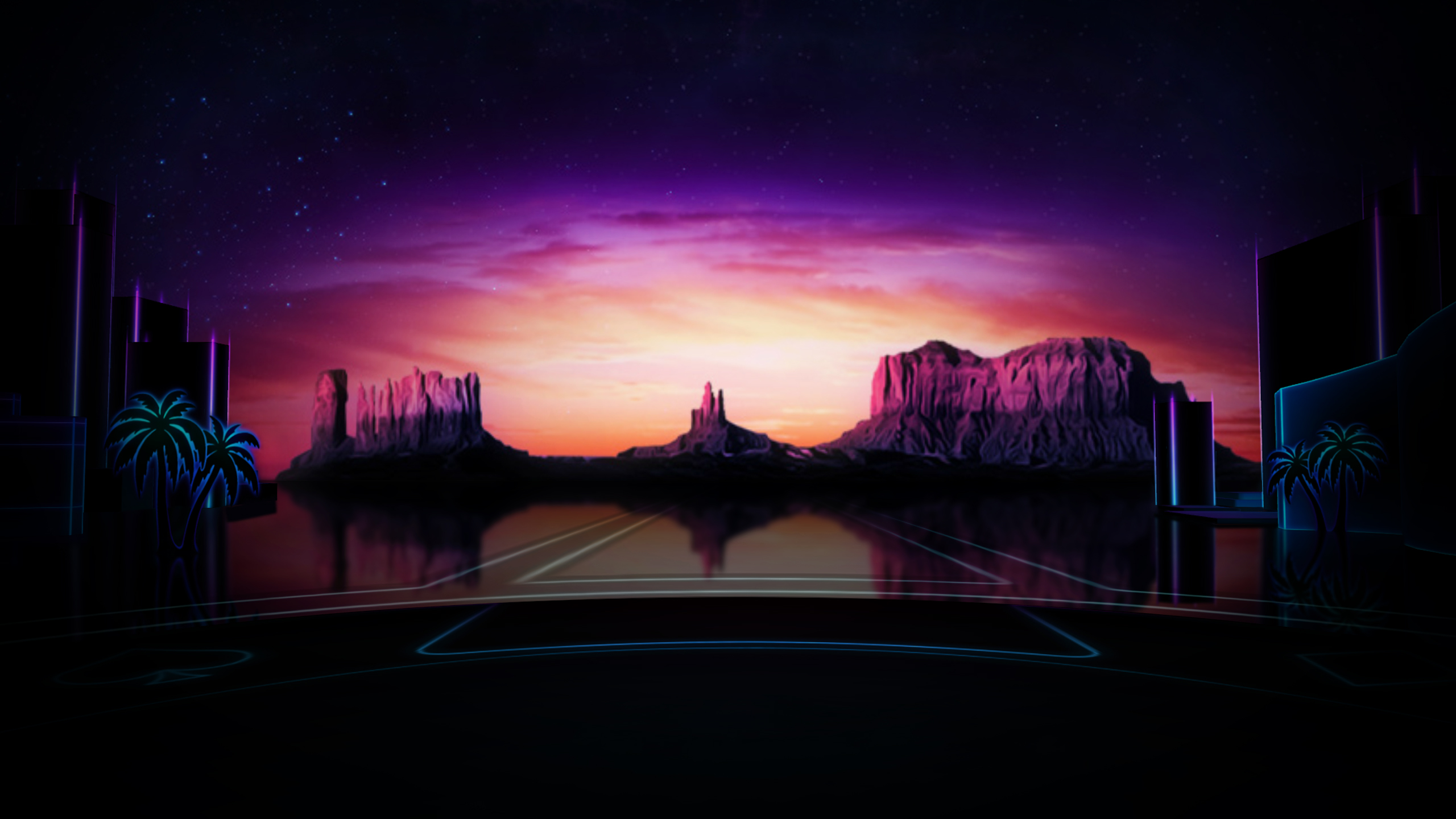 Обои казино, закат, онлайн казино, сумрак, вечер в разрешении 2560x1440