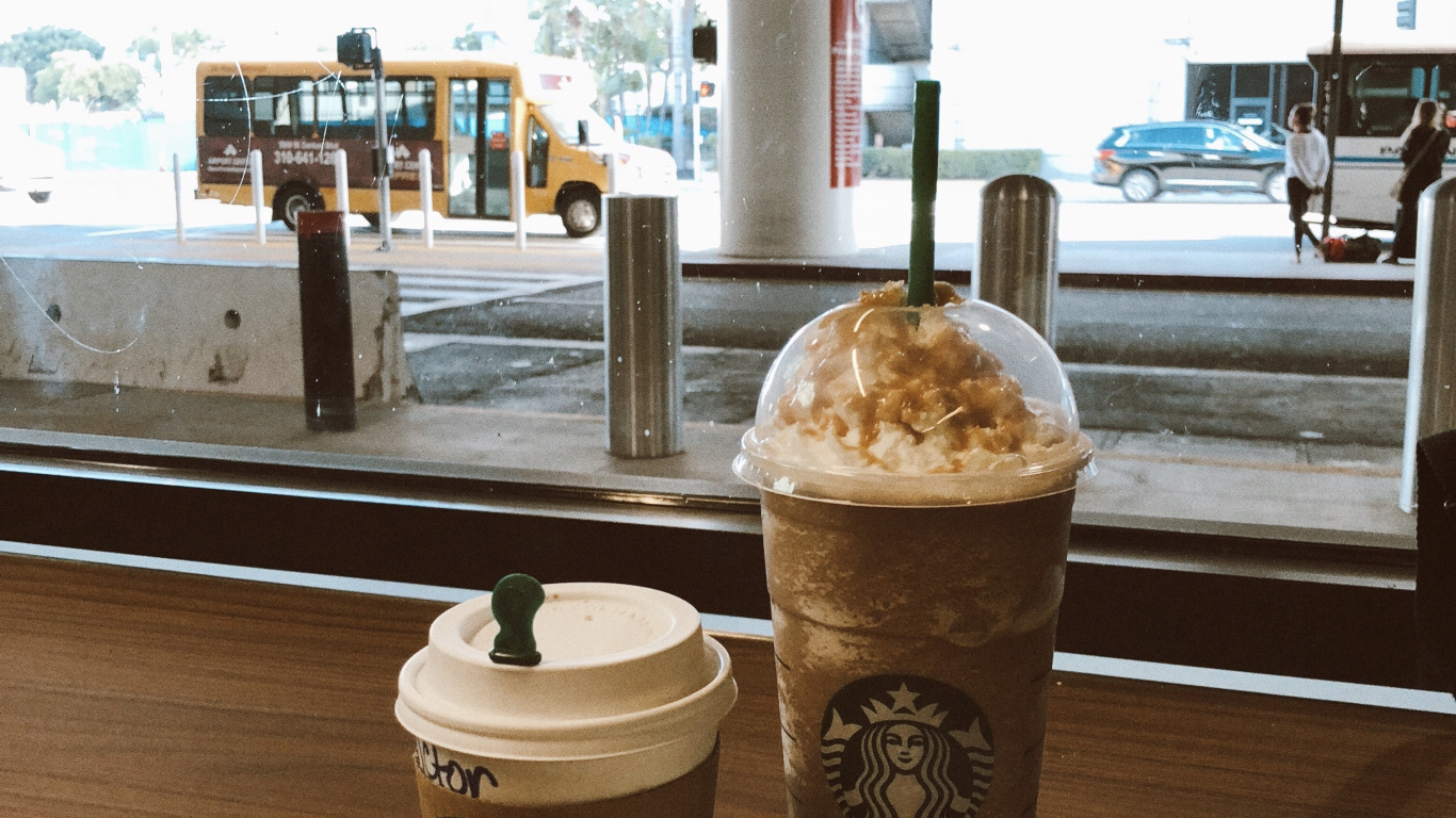 Обои старбакс, старбеку, этаж, пол, дизайн интерьера в разрешении 1366x768