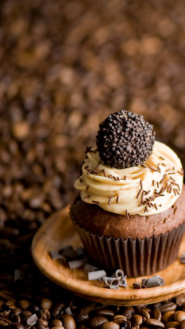 Обои капучино, кофе эспрессо, кофейня, кофейное зерно, пища в разрешении 750x1334