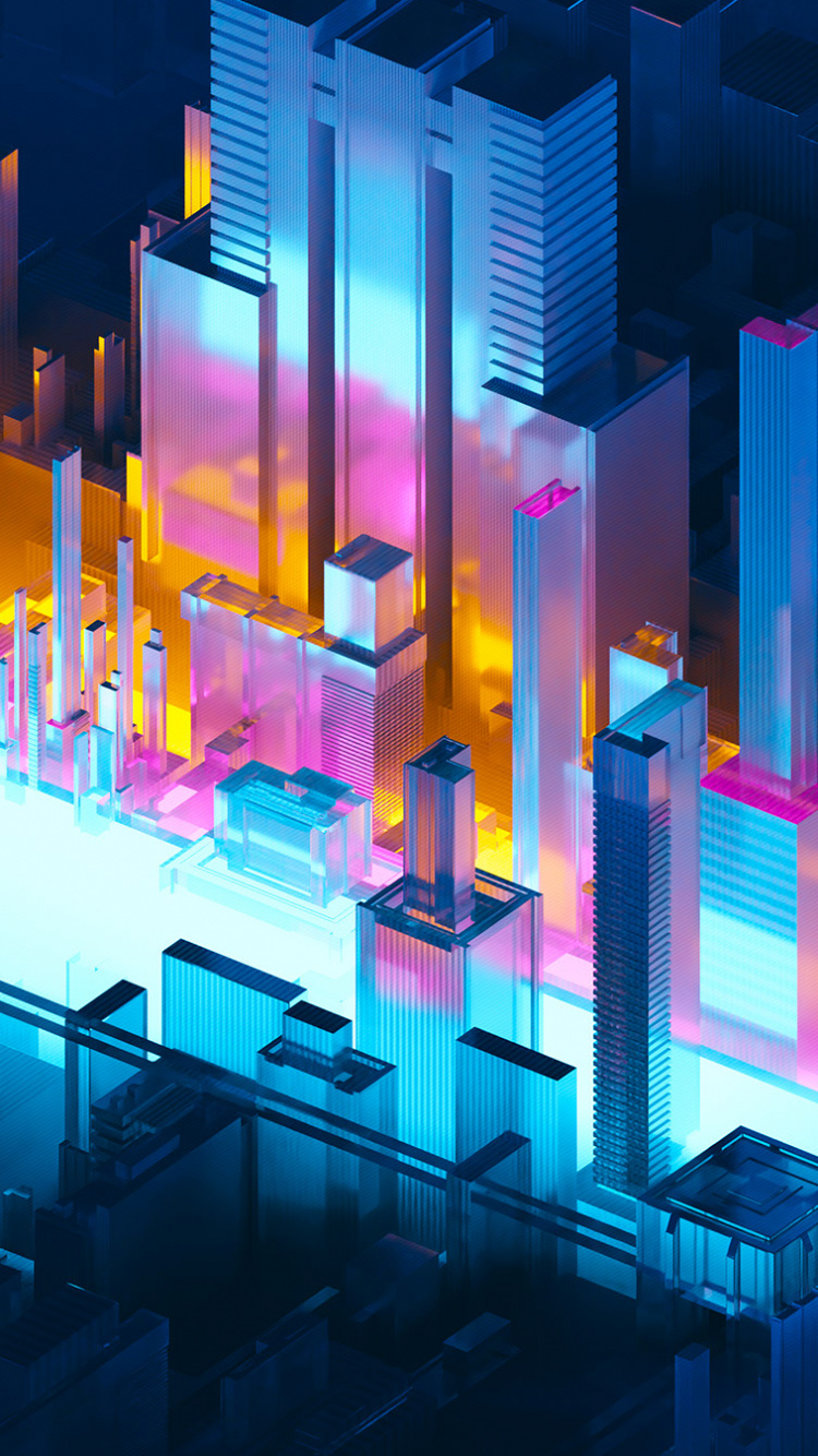 Обои метрополия, подкаст творческих переговоров, черный бот, красочность, пурпурный цвет в разрешении 750x1334