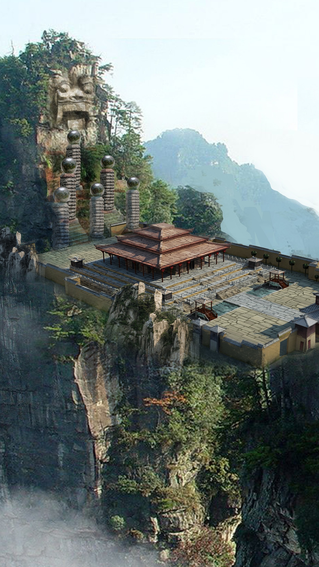 Обои горная станция, ориентир, историческое место, гора, пейзажи гор в разрешении 1080x1920